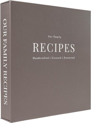 Blank Cookbook to Write in Your Own Recipes - Linen Hardcover Spiral Recipe Book with Photo Pages & Pocket, Heirloom Family Keepsake Gift in Saudi Arabia