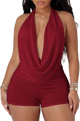 Ophestin النساء 2 قطعة مجموعات مثير أكمام الرسن الرقبة عارية الذراعين المحاصيل القمم Bodycon مجموعة تي شيرتات قصيرة للأطفال نادي حفلة الخروج وتتسابق in Kuwait