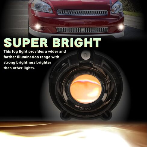Driver OR Passenger Side Fog Lights Fits 2006-2008 Chevy Malibu,2007-2015 Chevy Equinox,2006-2013 impala,2013-2017 Traverse,2013-2019 GMC Acadia,2010-2015 2018-2021 Terrain Replace#10335108 in Saudi Arabia