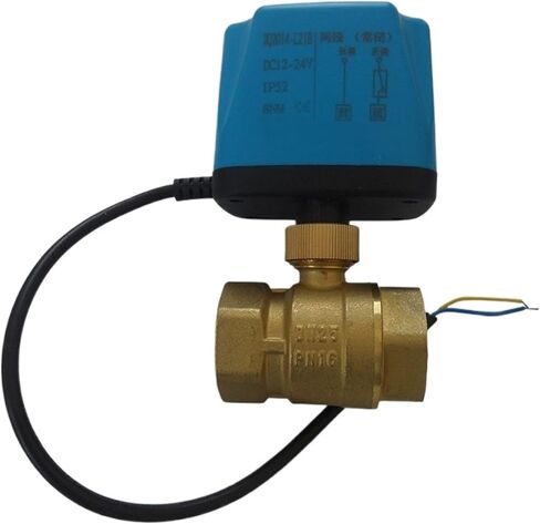 DN32, DN40, DN50 NC/NO Motorized Ball Valve DC12V 24V 2-Wire Brass Electric Ball Valve Replace Solenoid Valve(DN32,DC24V_NORMALLY OPEN) in Saudi Arabia