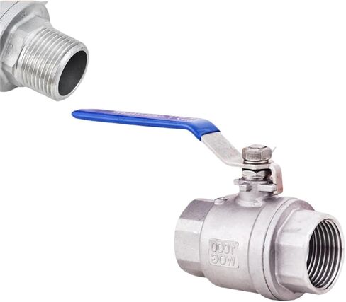 صمام كروي ملولب 304 مكون من قطعتين من الفولاذ المقاوم للصدأ (1-2، M-F) in Kuwait