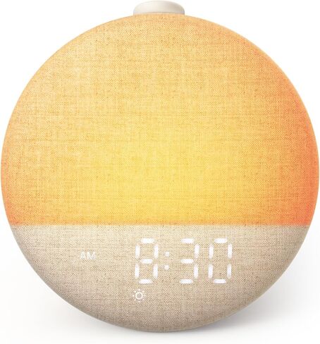 Dreamegg Sunrise 2 - Sunrise Alarm Clock, Sound Machine for Sleep, Favorites Mode, Sleep Routines, Dimmable Night Light, 29 Soothing Sounds, White Noise Machine, Wake Up Light for Bedrooms, Adults in Kuwait