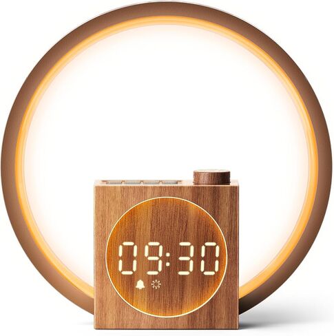 Dreamegg Sunrise 2 - Sunrise Alarm Clock, Sound Machine for Sleep, Favorites Mode, Sleep Routines, Dimmable Night Light, 29 Soothing Sounds, White Noise Machine, Wake Up Light for Bedrooms, Adults in Saudi Arabia