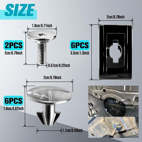 14 قطعة من مسامير غطاء المحرك السفلي، براغي الأجهزة ومشبك الوصول، مشابك دبوس غطاء الوصول إلى المبرد الفاخر 90674-TY2-A01، واقيات علبة المحرك المتوافقة مع Honda Civic Accord CRV Acura in Kuwait