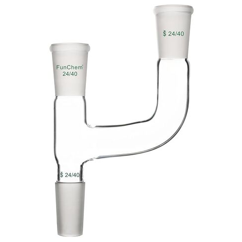 محول تقطير Claisen ثلاثي الاتجاهات مع محول توصيل 24/40 وصلة، وأواني زجاجية للتقطير in Kuwait