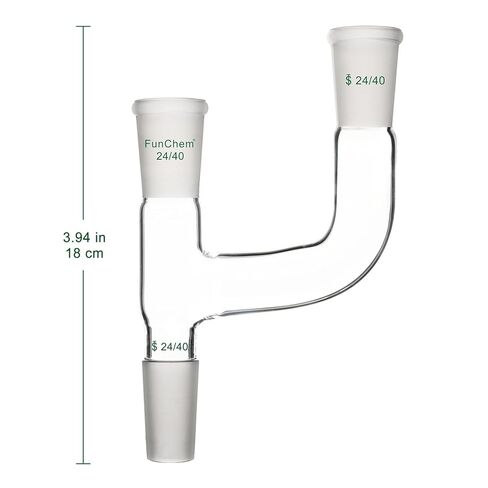 محول تقطير Claisen ثلاثي الاتجاهات مع محول توصيل 24/40 وصلة، وأواني زجاجية للتقطير in Kuwait