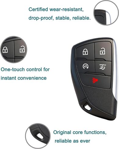 Smart Key Fob for Chevrolet Suburban 2021-2025 FengRKey Proximity Remote Control Key Fob Compatible with Chevy Suburban Tahoe 2021-2025 YGOG21TB2 13545335 in Kuwait
