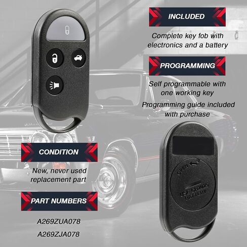 Car Key Fob Keyless Entry Remote fits 1995 1996 1997 1998 1999 Nissan Maxima & Infiniti I30 (A269ZUA078) 2-Pack in Saudi Arabia