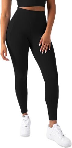 YITTY Active Women's Ultraluxe عالي الخصر بجيب، Athleisure، 4-Way-Stretch، أسود أيقوني، XXL/1X، عادي | 27" درزة داخلية in Kuwait