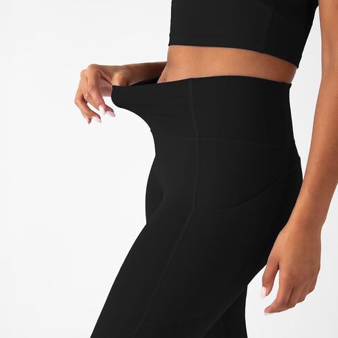 YITTY Active Women's Ultraluxe عالي الخصر بجيب، Athleisure، 4-Way-Stretch، أسود أيقوني، XXL/1X، عادي | 27" درزة داخلية in Kuwait