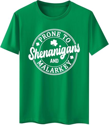 Mens St Patricks Day Shirt: Irish Lucky Shamrock T Shirt Clover Saint Patricks Day Short Sleeve Tee Tops in Saudi Arabia