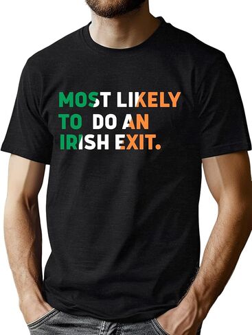 Mens St Patricks Day Shirt: Irish Lucky Shamrock T Shirt Clover Saint Patricks Day Short Sleeve Tee Tops in Saudi Arabia