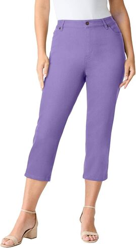 Roaman's Women's Plus Size Petite Plus Size Classic Stretch Capri Jean in Saudi Arabia