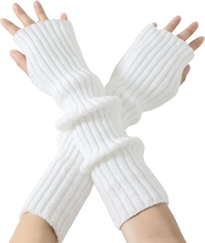 Yawlsow Arm and Leg Warmers for Women Girls Y2k Knit Leg Warmer Kawaii Lolita Goth Harajuku Streetwear Grunge Accessories in Saudi Arabia