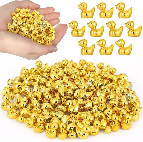 50 Pcs Mini Golden Ducks Tiny Duck Animals Figurine Little Ducks Toys Micro Garden Landscape for Hide and Seek Game Dollhouse Cake Decor in Kuwait