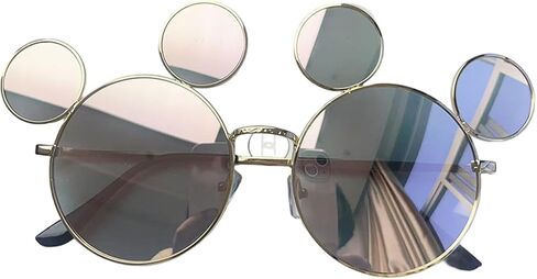 Mouse Ear Sunglasses Adults with Case for DCL Cruise Theme Park Sunglasses Lightweight Mouse Ear UV Protection Glasses Pink Lenses in Saudi Arabia