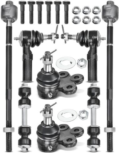 8pcs Front Sway Bar Kit Tie Rod End Bushing Mounting Hardware Nut Boot for Bonneville for Aurora for Seville for DeVille for Riviera for Park Avenue for LeSabre ES3452 K700528, Fast delivery in Kuwait