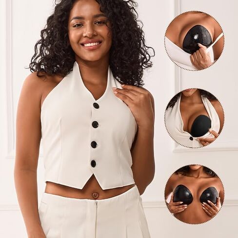 Double-Sided Adhesive Triangle Nipple Covers for Women, Strapless and Low Cut Dresses, Comfortable Breathable in Saudi Arabia