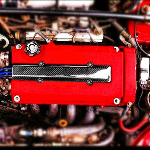 x xotic tech B-Serie Engine Valve Spark Plug Insert Cover Carbon Fiber Style Compatible with Honda Civic B16 B18 VTEC in Saudi Arabia