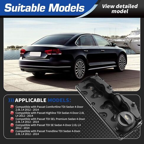 Engine Valve Cover Compatible with Passat 2.0L 2012-2014 03L103469R 03L103469H in Saudi Arabia