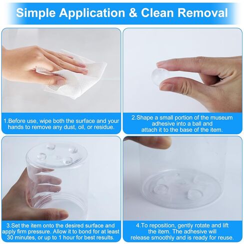 12 oz Museum Putty, Clear Removable Gel Wax - Reusable Mounting Paste for Exhibits,Reusable & No Residue, Fixed Collection Artifacts and Decorations to Prevent Vibration, Falling in Saudi Arabia