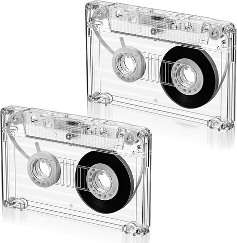 2Pcs Blank Cassette Tape, 30 Mins Blank Tape Magnetic Audio Tapes Recording Player for Speech Music Recording in Saudi Arabia