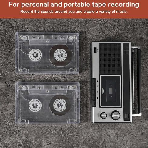 2Pcs Blank Cassette Tape, 30 Mins Blank Tape Magnetic Audio Tapes Recording Player for Speech Music Recording in Saudi Arabia