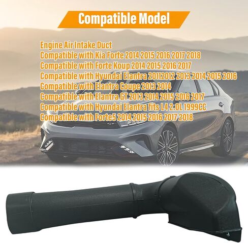 قناة دخول هواء المحرك 282103X900 متوافقة مع Kia Forte 2014-2018 متوافقة مع Hyundai Elantra 2011-2016 متوافقة مع Forte5 2014-2018 متوافقة مع Elantra GT 2013-2017 in Kuwait
