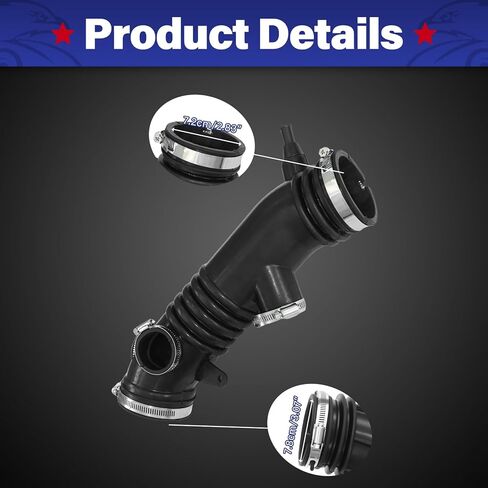 1pc Engine Air Cleaner Intake Hose Tube with Clamps Compatible with Toyota Tacoma 1995 1996 1997 1998 1999 2000, Pickup 2-Door, 3.4L V6, Replacement #1788162071, 1788162130, 696018 in Saudi Arabia