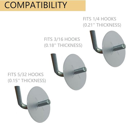 سدادات خطاف ربط، مشابك بلاستيكية شفافة للتحكم في المخزون لـ 1/4 خطاف بيجبورد، أقفال بيجبورد بيضاء لتخزين الخطاف على لوح ربط وألواح حائط شريحة، سدادات ربط للحفاظ على البضائع على الخطافات، 50 قطعة in Kuwait