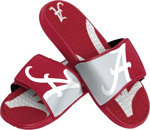 FOCO Arkansas Razorbacks NCAA Mens Colorblock Big Logo Gel Slides - M in Saudi Arabia