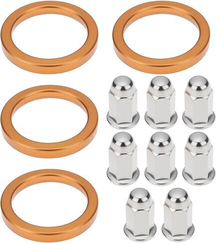 2 Sets Exhaust Gaskets with Cap Nuts Compatible with Honda CB/CL160/175/200 XL/XR250/350/500/600 E in Saudi Arabia