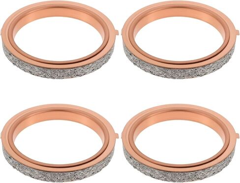 4Pcs Motorcycle Copper & Fibre Exhaust Gaskets 32x42x5mm 14181-18C00 Compatible with Suzuki GSXR750 GSXR1100 in Saudi Arabia