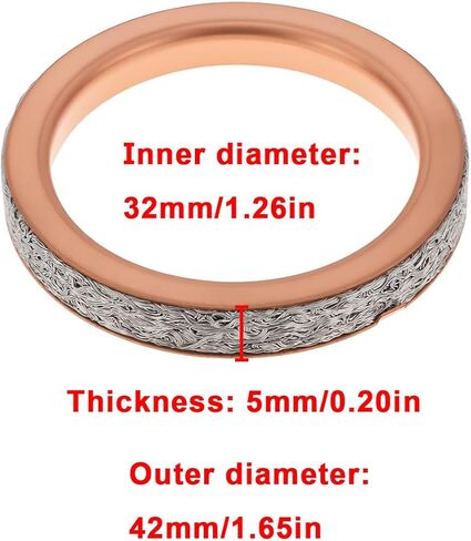 4Pcs Motorcycle Copper & Fibre Exhaust Gaskets 32x42x5mm 14181-18C00 Compatible with Suzuki GSXR750 GSXR1100 in Saudi Arabia