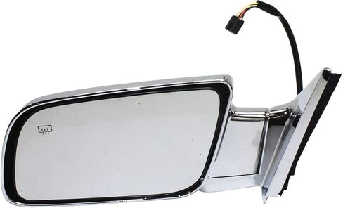 Kool Vue Driver & Passenger Side Door Mirrors Power Heated For Chevrolet C1500 K1500 1988-1998, Chrome, Standard Cab in Saudi Arabia