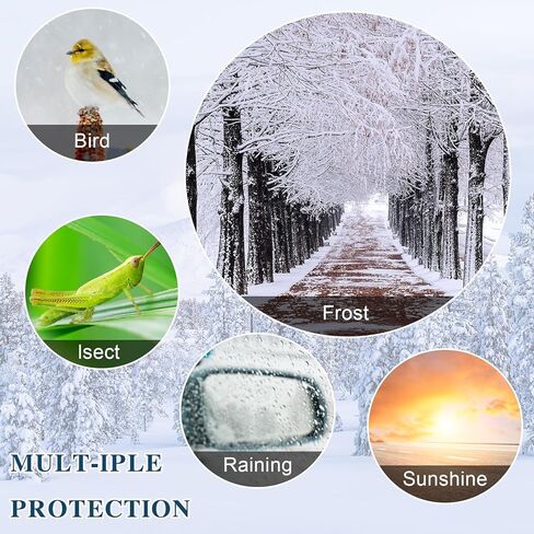 4Pcs Waterproof Side Mirror Covers, Car Side Mirror Rain Guard Protection Cover for Snow Ice Bird Droppings, Fit for Cars, SUVs, Winter Rearview Guard, Auto Exterior Accessories with Drawstrings in Saudi Arabia