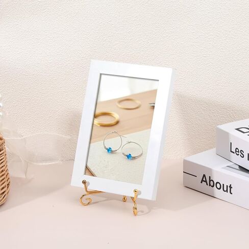 15 Pack 4 Inch Decorative Plate Holders for Displaying, Gold Iron Plate Easels for Display Stands for Photos, Pictures, Artwork, Frames, and Tabletop Decor in Saudi Arabia