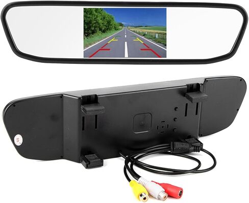 4.3in IP68 Backup Camera and Monitor Kit, AV1 and AV2 LCD Backup Mirror Monitor and Car Rear View Camera Kit with Resolution: 480 H ×272 V, Night Vision Reversing Camera in Saudi Arabia