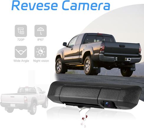 Tailgate Handle Backup Camera for Toyota Tacoma 2005 2006 2007 2008 2009 2010 2011 2012 2013 2014 Replacement Reverse Rear View Back Up Camera IP67 Waterproof with Guide Lines in Saudi Arabia