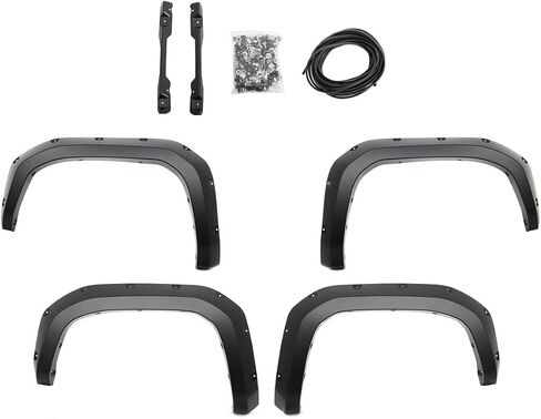 Fender Flares, Compatible with 2024-2026 Toyota Tacoma, Black Plastic, PP - Polypropylene Pocket Style Fender Flares Protector, Mud Guards, 4PCS in Saudi Arabia