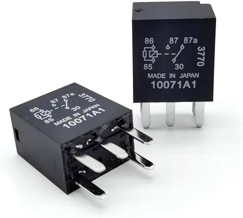 2 PCS Fuel Pump Relay, 12V 5-Pin 30A Direct Plug Power Relay, OE #G8V-RH-1C7T-R-DC12V, 301-1C-C-R1, Universal for Most Cars (Black) in Kuwait