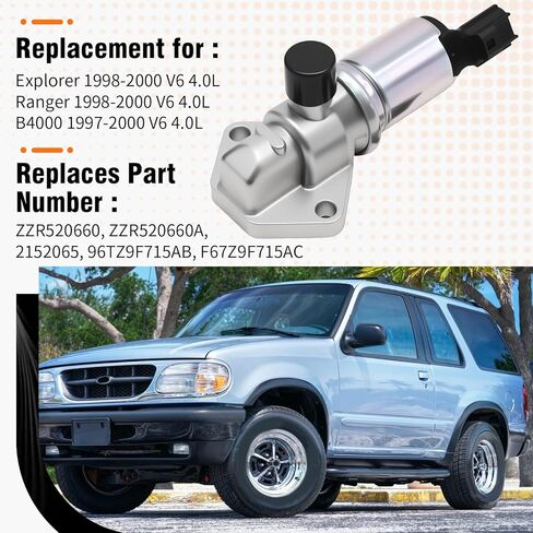 ZZR520660 Idle Air Control Valve, Replacement for Ford Explorer 1998-2000 V6 4.0L, Replacement for Ford Ranger 1998-2000 V6 4.0L in Saudi Arabia