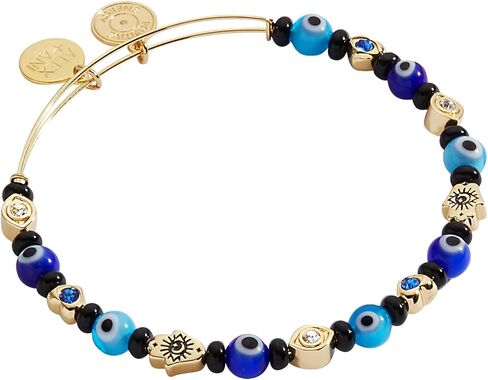 أساور Alex and Ani Evil Eye - أحجار الياقوت والكريستال، خالية من النيكل، مجوهرات عين الشر المشعة للنساء in Kuwait