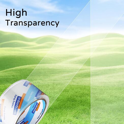 wanguagua 330 ياردة إجماليًا، 1.88 بوصة × 55 ياردة 6 عبوات، شريط تعبئة شديد الوضوح وشديد التحمل، ختم لاصق قوي in Kuwait