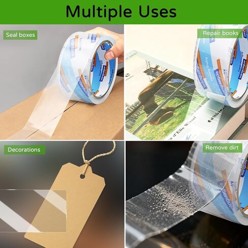 wanguagua 330 ياردة إجماليًا، 1.88 بوصة × 55 ياردة 6 عبوات، شريط تعبئة شديد الوضوح وشديد التحمل، ختم لاصق قوي in Kuwait