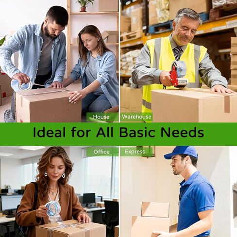 wanguagua 330 ياردة إجماليًا، 1.88 بوصة × 55 ياردة 6 عبوات، شريط تعبئة شديد الوضوح وشديد التحمل، ختم لاصق قوي in Kuwait