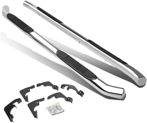 DNA MOTORING STEPB-3-009-BK STEPB3009BK Stainless Steel 3" Side Step Nerf Bar Running Board,Black in Saudi Arabia