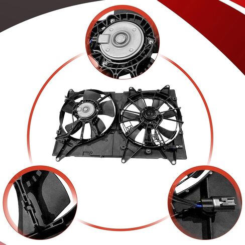 مجموعة مروحة تبريد المبرد من PartsFlow لـ 2004 2005 2006 2007 Toyota Highlander 2.4L 4 Cyl 1636123030 in Kuwait