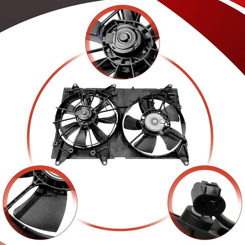 مجموعة مروحة تبريد المبرد من PartsFlow لـ 2004 2005 2006 2007 Toyota Highlander 2.4L 4 Cyl 1636123030 in Kuwait