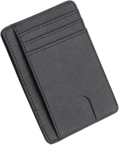 wallet New Men's Leather Wallet Slim Credit Card Holder Business Male Portable Mini Travel Purse Fit For MAN Portable(Coffee) in Saudi Arabia